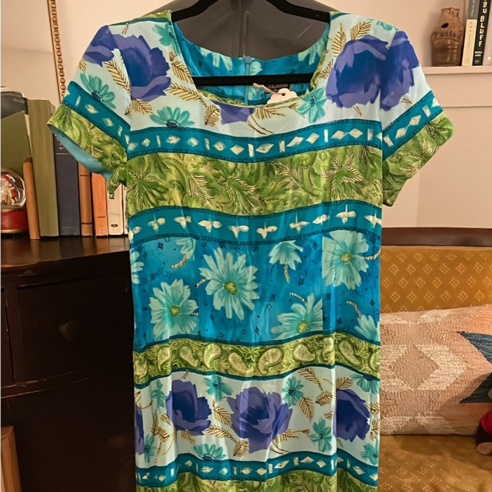Vintage j.d. stone Deirdre tarver Floral & paisley Patterned Maxi Dress